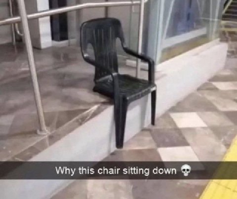 Why this chair sitting down 1