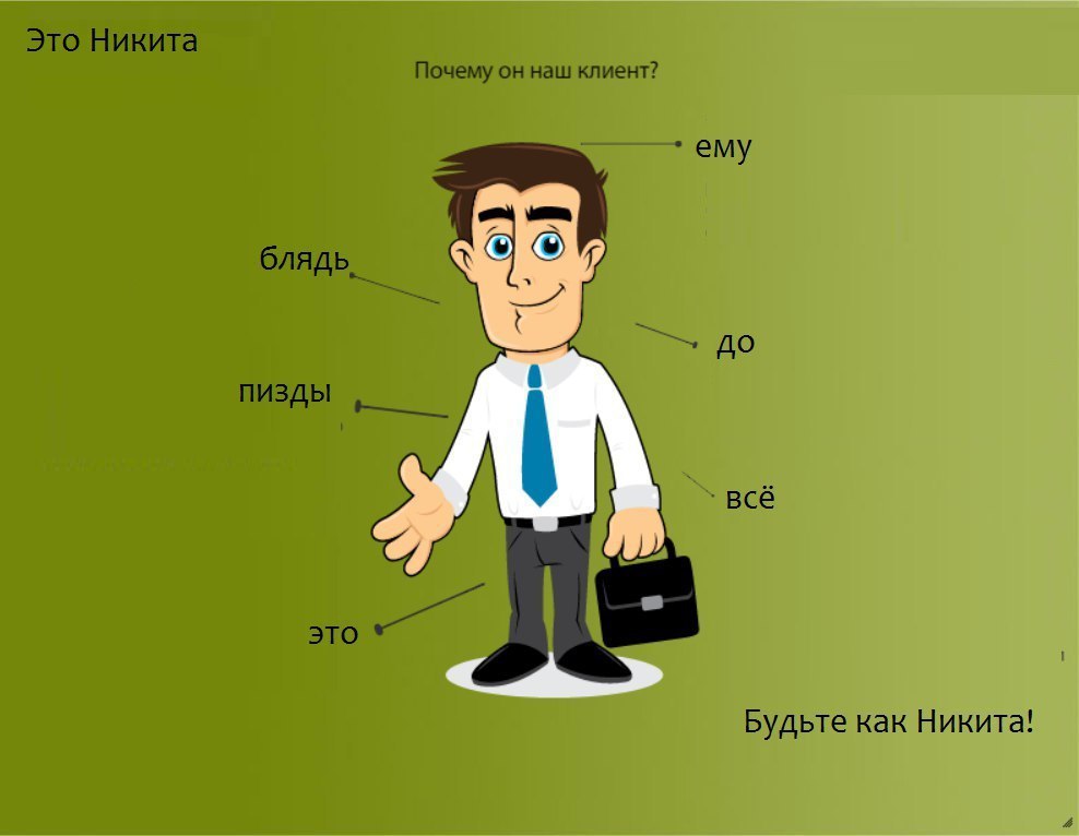 эму он наш клиент? ему a 4 1 Будьте как Никита! 4