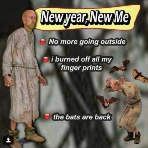 No more going outside burned off all my finger prints the bats are back i