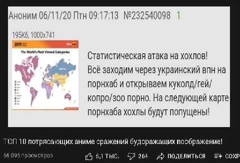 Аноним 06/11/20 Птн 09:17:13 №232540098 Статистическая атака на хохлов! Всё заходим через украинский впн на порнхаб и открываем куколд/гей/ копро/зоо порно. На следующей карте порнхаба хохлы будут поп