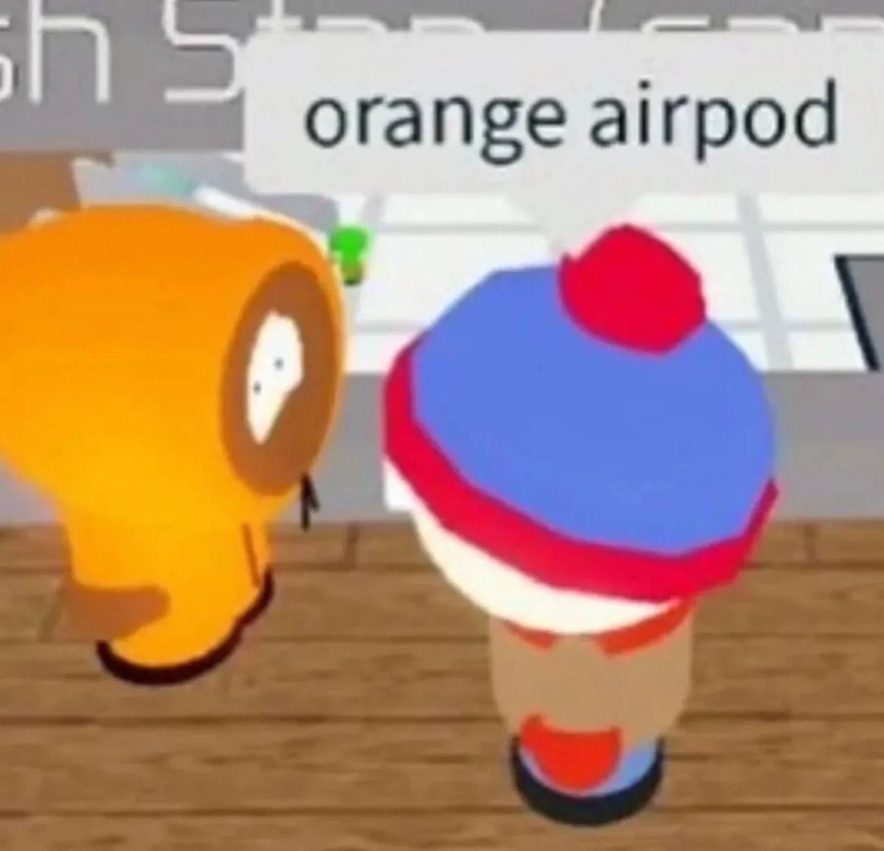 orange airpod