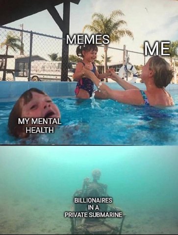 МЕМЕЗ MY MENTAL HEALTH BILLIONAIRES INA PRIVATE SUBMARINE