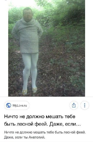 whet MyLove.ru Ничто не должно мешать тебе быть лесной феей. Даже, если... Ничто не должно мешать тебе быть лесной феей. Даже, если ты Анатолий.