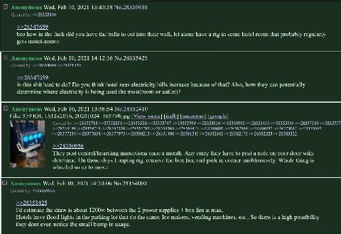 Wed, Feb 10, 2021 13:40:58 No.28350956 >>28347659 bro how in the fuck did you have the balls to cut into their wall, Ict alone have a rig in some hotel room that probably regularly gets maintenance. W