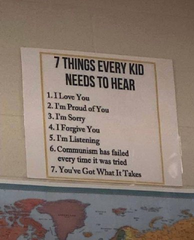 EVERY NEEDS ТО HEAR 1. Love You Proud of You Sorry 4.1 Forgive You у |5. Listening i has failed time it was tried 7. You've Got What It Tales