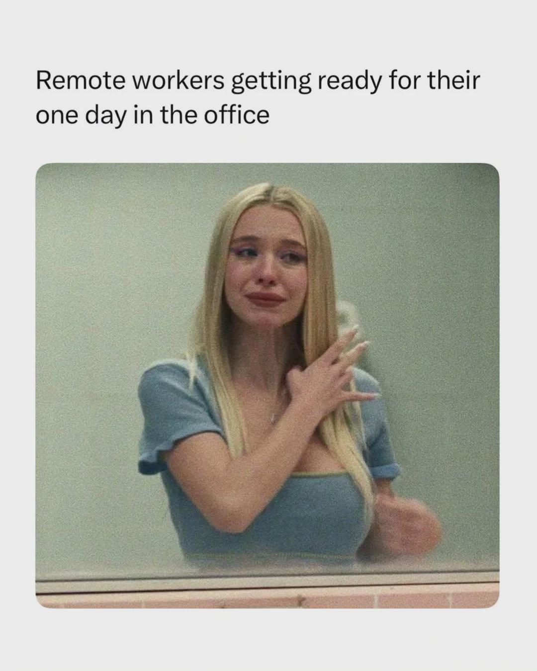 Remote workers getting ready for their one day in the office