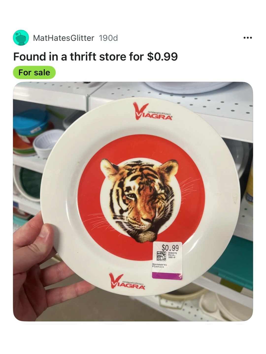 MatHatesGlitter Found a thrift store for $0.99 For sale