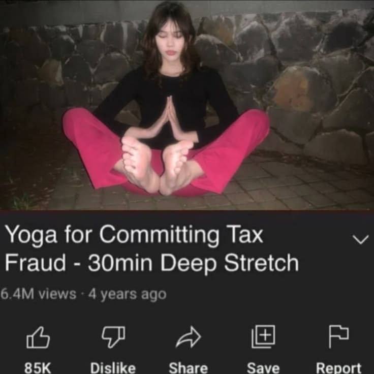 1 a Yoga for Committing Tax Fraud 30min Deep Stretch views 4 years ago Dislike Share Save Report