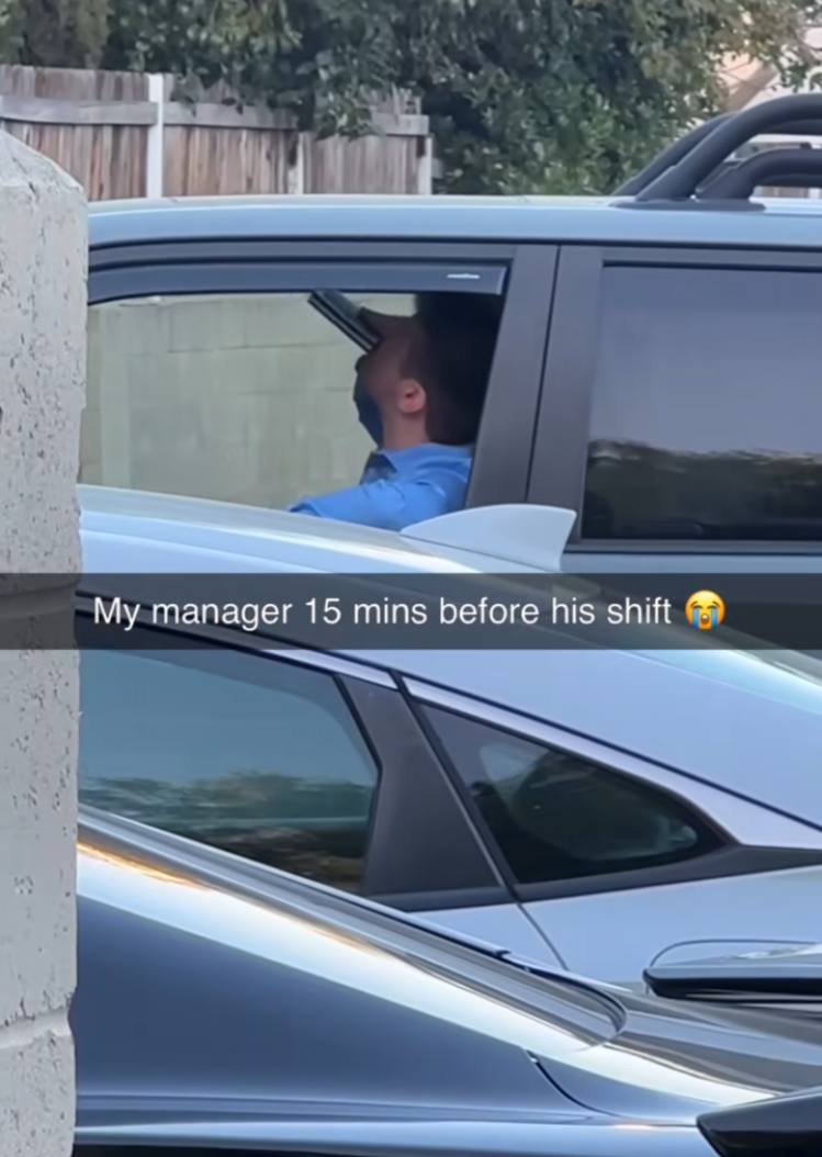 My manager 15 mins before his shift