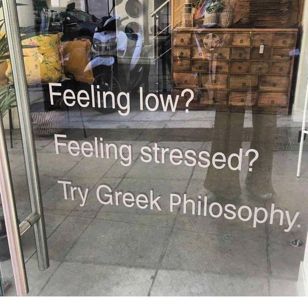Feeling low? Feeling stressed? Try Greek Philosophy