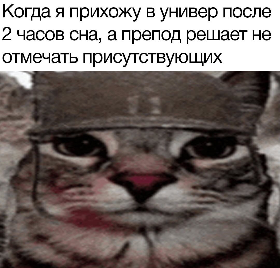 Когда я прихожу в универ после 2 часов сна, а препод решает не отмечать присутствующих