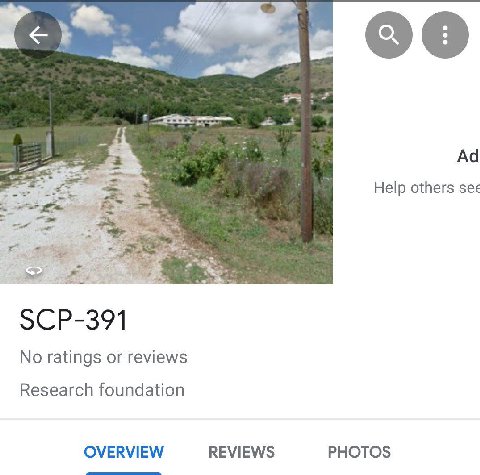 1 8 Help others ее SCP-391 No ratings or reviews Research foundation OVERVIEW REVIEWS PHOTOS