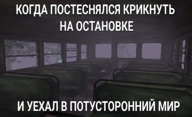 КОГДА ПОСТЕСНЯЛСЯ КРИКНУТЬ НА ОСТАНОВКЕ И УЕХАЛ В ПОТУСТОРОННИЙ МИР