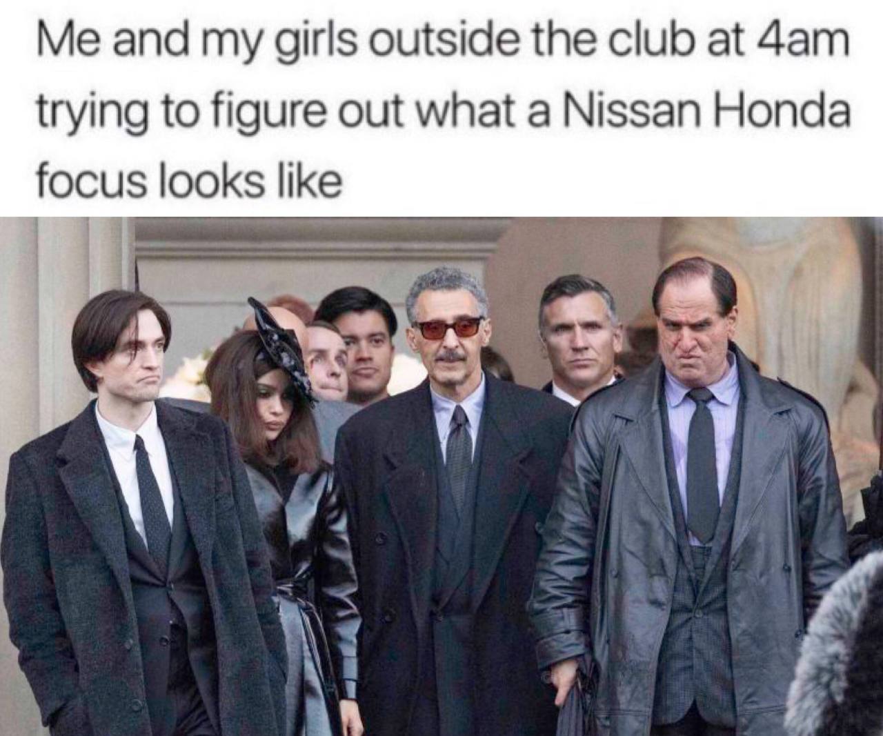 Me and girls outside the club at trying to figure out what a Nissan Honda focus looks like А 7