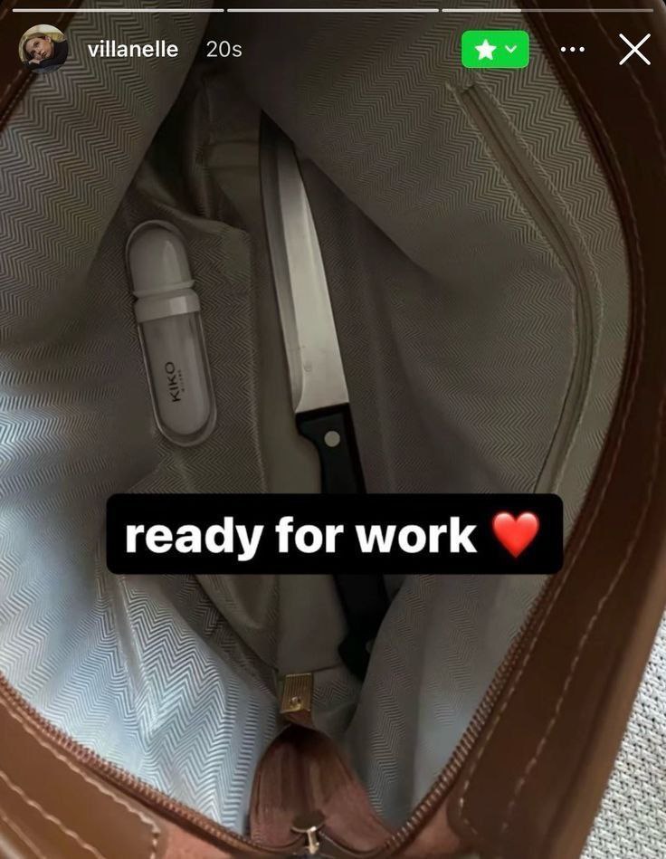 villanelle ready for work