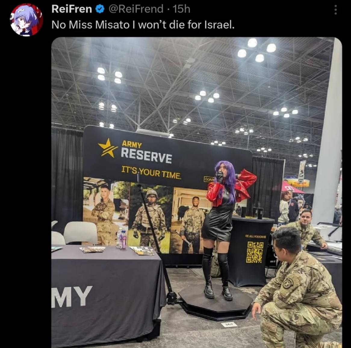 ReiFren No Miss Misato won't die for Israel. о о a вы RESERVE he. у 7