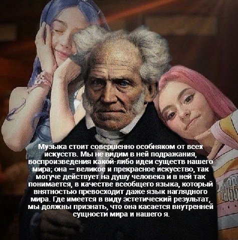 Музыка стоит совершенно особняком от всех искусств. Мы не видим в ней подражания, воспроизведения какой-либо идеи существ нашего мира; она великое и прекрасное искусство, так могуче действует на душу 