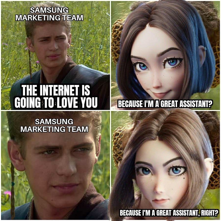 5 MARKETING TEAM THE INTERNET IS GOING TO LOVE YOU 1 GREAT ASSISTANT? MARKETING TEAM SUNG BECAUSE A GREAT ASSISTANT, RIGHT?