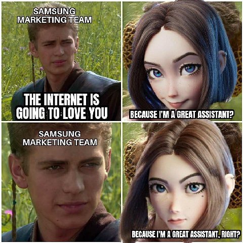 5 MARKETING TEAM THE INTERNET IS GOING TO LOVE YOU 1 GREAT ASSISTANT? MARKETING TEAM SUNG BECAUSE A GREAT ASSISTANT, RIGHT?
