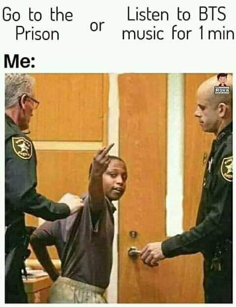 to the Listen to BTS Prison music for 1 min У