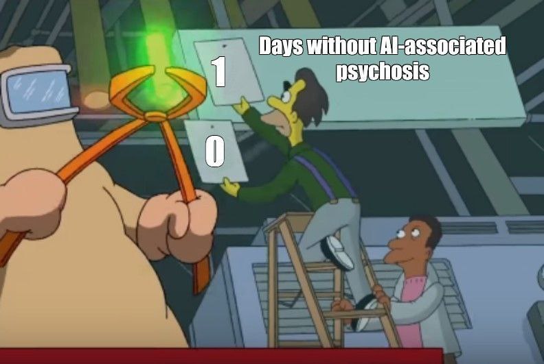 Days without Al-associated psychosis