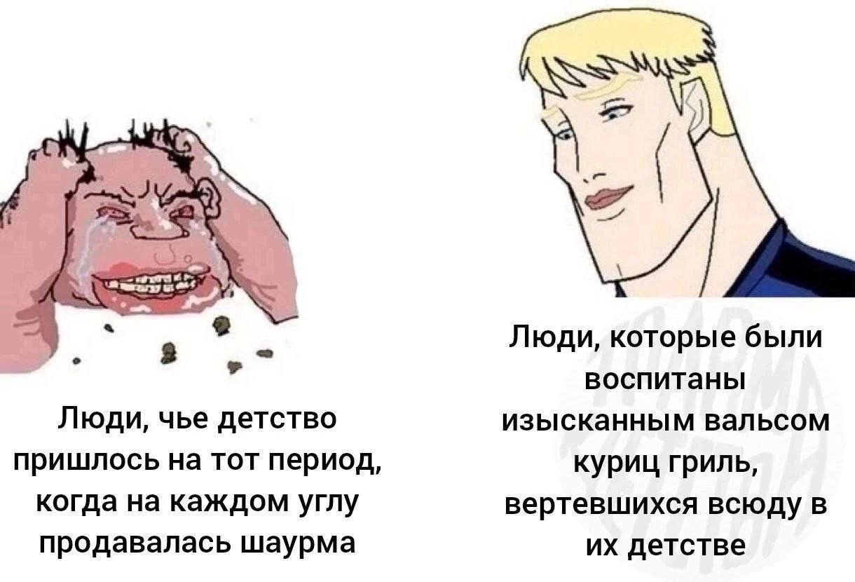 Люди, которые были воспитаны Люди, чье детство изысканным вальсом пришлось на тот период, куриц гриль, когда на каждом углу вертевшихся всюду в продавалась шаурма детстве