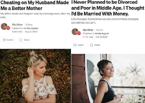 Cheating My Husband Made 1Меуег Planned to be Divorced Me a Better Mother and Poor in Middle Age. Thought My affair made me happier and, consequence, also my Be Married With Money. kids. Life changes.