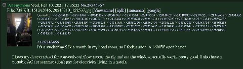 the best /biz/ post was the anon who was making his living mining Ethereum in a hotel room with a rig plugged into a hallway outlet he'd installed himself so they wouldn't detect the power surge to hi