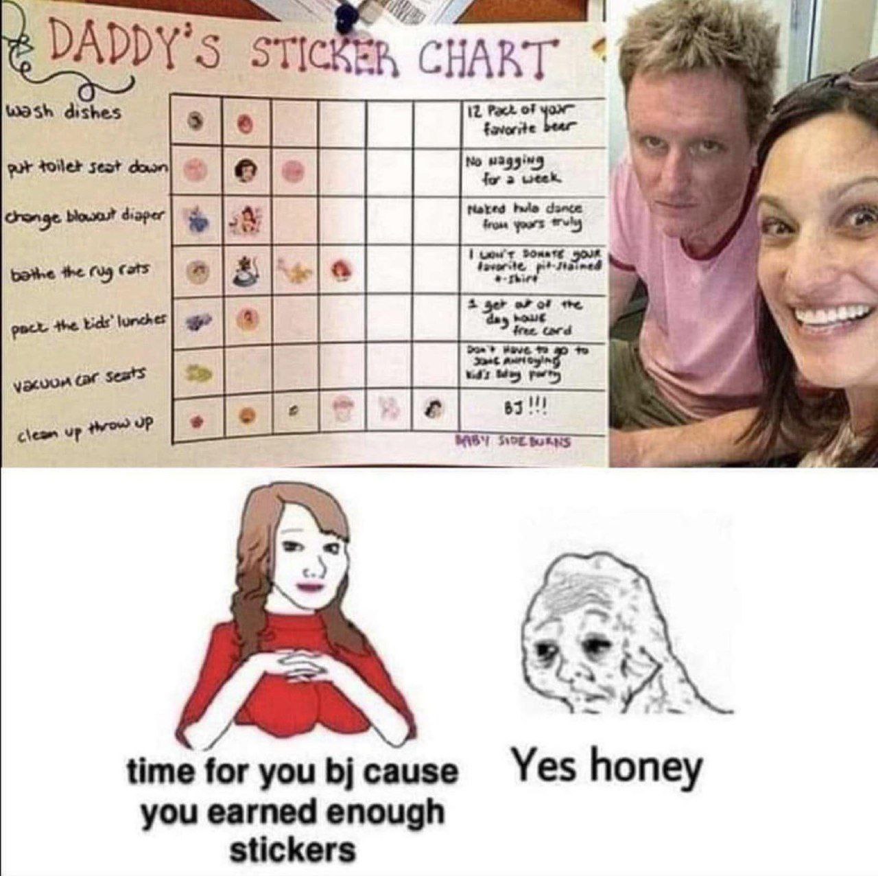 7 DADDY'S CHART wash dishes у the с time for youbjcause Yes honey you earned enough stickers