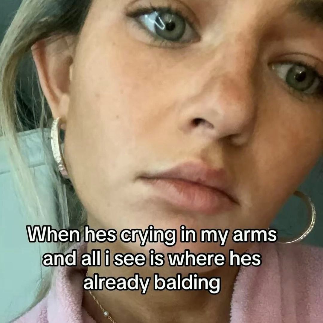 When hes arms 4 and alli see is where hes balding