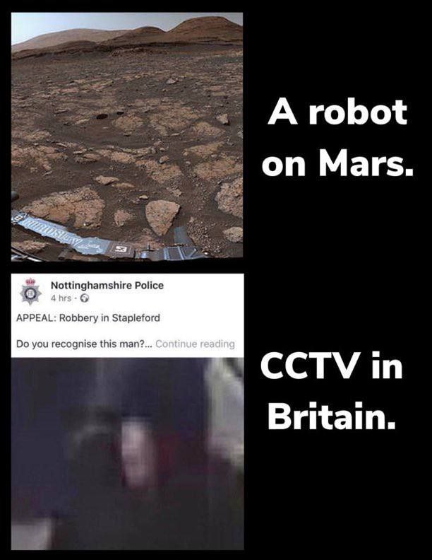 A robot on Mars. 2 Nottinghamshire Police APPEAL: Robbery in Stapleford you recognise this тап?... CCTV in Britain.