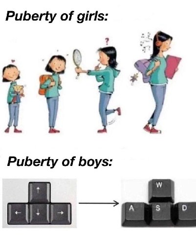 Puberty of girls: 4) Puberty of boys: