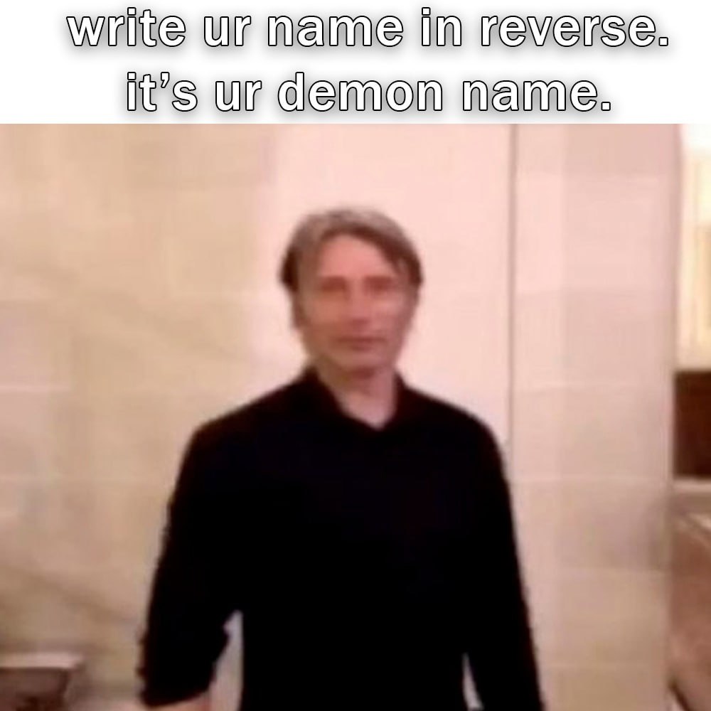 write in reverse. 23