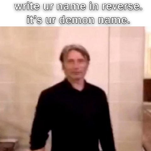 write in reverse. 23