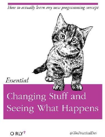 How to actually learn any new programming concept Essential Changing Stuff and Seeing What Happens ORLY?