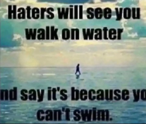 will see-you walk on water say it's because a=