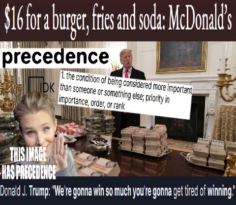 somehow making mcdonalds in the white house a flex
