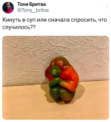 Тони Бритва @Tony_britva Кинуть в суп или сначала спросить, что случилось?? ЕЕ