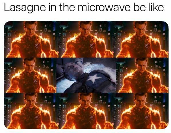 Lasagne the microwave be like