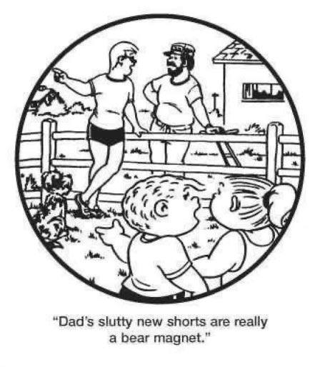 3$ Dad's slutty new shorts are really a bear magnet
