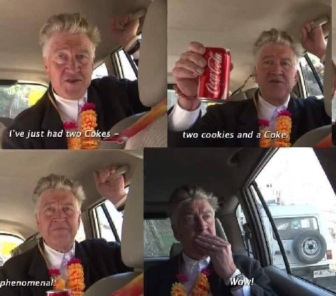 Гуе just had two Cokes two cookies and a Coke. 1 У. phenomenal. wow!