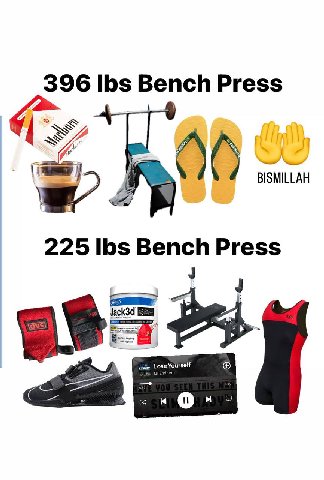 396 Ibs Press BISMILLAH 225 lbs Bench Press Jack3d Lose