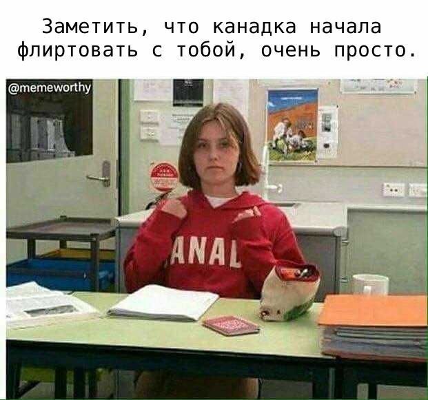 Заметить, что канадка начала флиртовать с тобой, очень просто @memeworthy ANAL