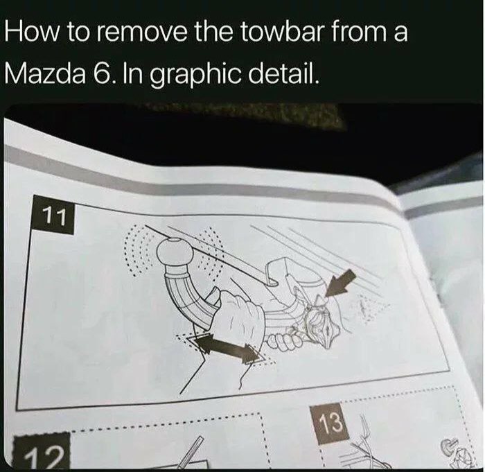 How to remove the towbar from а Mazda 6. In graphic detail. 4?