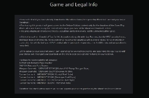 For anyone that purchased Marathon Deluxe Edition at the reduced $14 rate after adding the trial, you'll need to attempt to request a refund.

Seems like they added a description and now states Deluxe