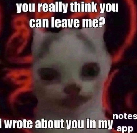 you really think you can leave me? wrote about you in app