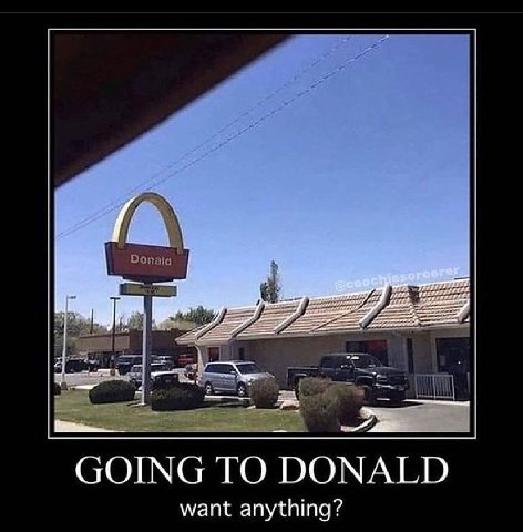 GOING ТО DONALD want anything?