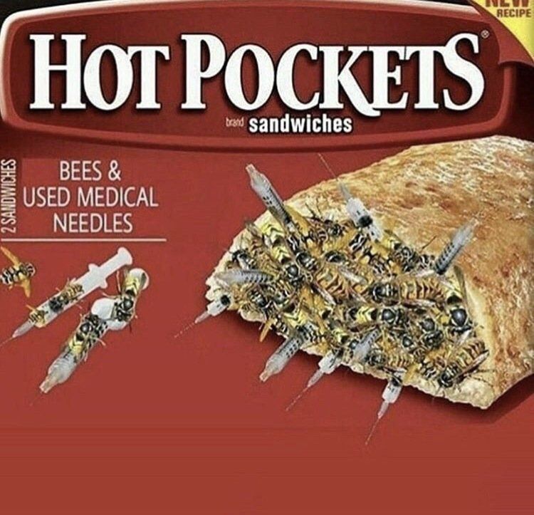 Sandwiches USED MEDICAL NEEDLES we