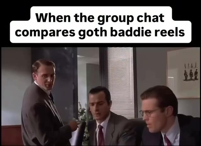 compares goth baddie reels