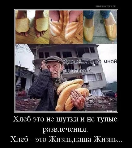 3 МНОЙ Хлеб это не шутки и не тупые развлечения. Хлеб это Жизнь.наша Жизнь...